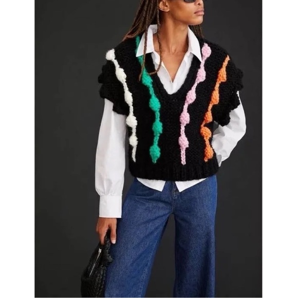 Anthropologie Sweaters - Anthropologie Maeve Bobble Pullover Knit Sweater Vest